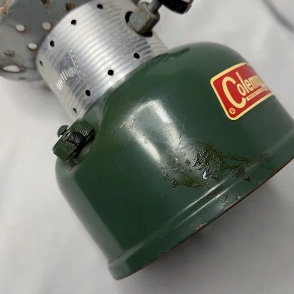 Vintage Coleman 220F Green Camping Outdoors Lantern Pyrex Globe USA Made 1967 - Picture 11 of 16